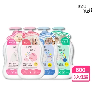 【BZU BZU】兒童洗髮/沐浴乳 600ml*3入(絲滑柔順 /清爽控油 任選)