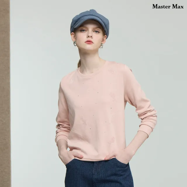 【Master Max】簡約立體印花點鑽基本款大學T(8527089)