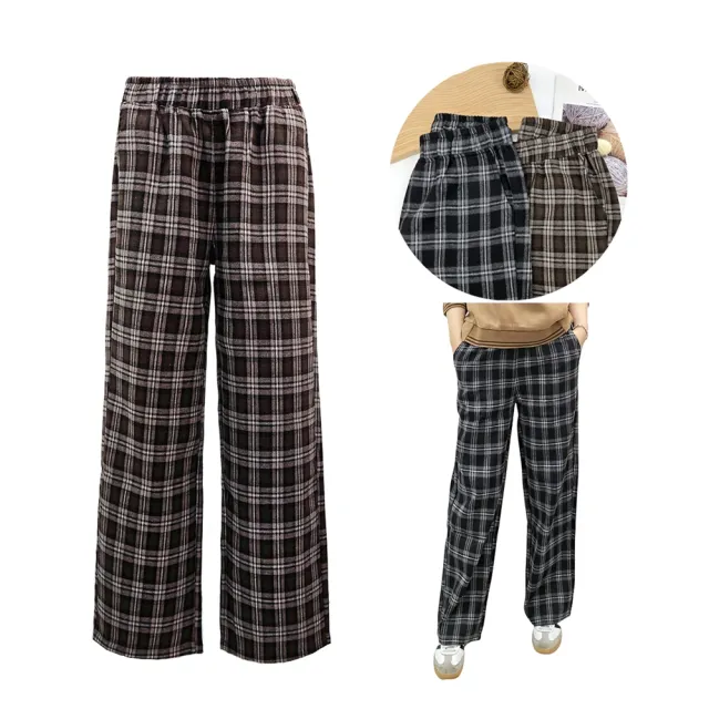 【R.NETS】雅芮絲 秋冬復古學院風格寬褲