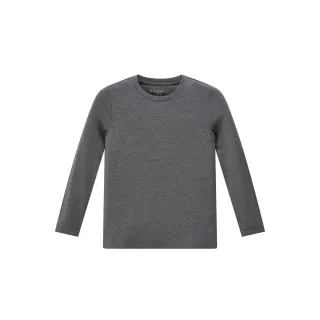 【GIORDANO 佐丹奴】童裝圓領極暖衣 G-WARMER系列(80 雪花深灰)