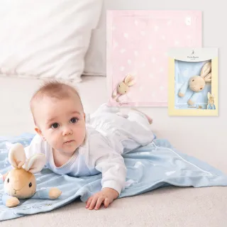 【奇哥官方旗艦】比得兔安撫推車蓋毯禮盒/被毯禮盒 70x70cm(寶寶新生兒禮 滿月禮 彌月禮 嬰兒禮盒)