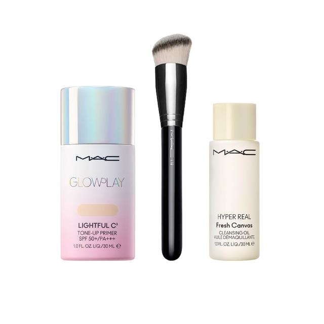 【M.A.C】全新上市 超漾光妝前特惠組(超漾光高防曬妝前乳SPF50+&170專業時尚彩妝刷)