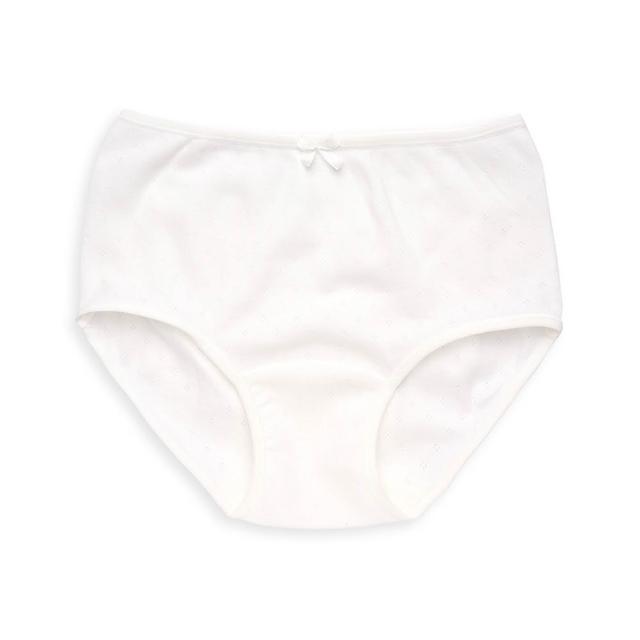 【annypepe】女童三角褲 純棉 洞洞緹花-米白-100-150(兒童內褲 女童內褲)