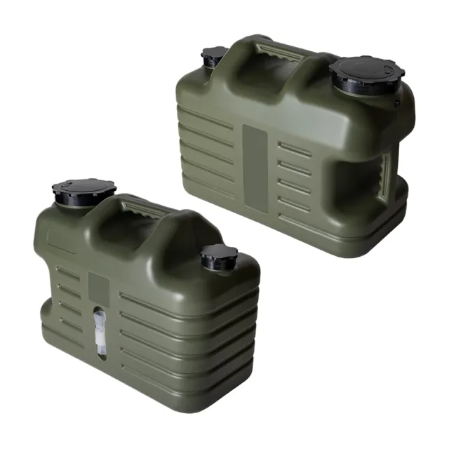 【索樂生活】戶外露營儲水桶 18.5L(軍風飲水桶 車露車宿 提把水桶 食品級水箱 戰術水壺)