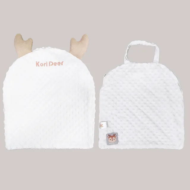 【Kori Deer 可莉鹿】餵奶神器嬰兒防吐奶斜坡墊配件-可拆洗外套2件組(寶寶防溢奶墊防嗆三角枕床中床)