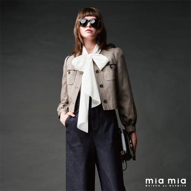 【mia mia】小澎袖綁帶襯衫