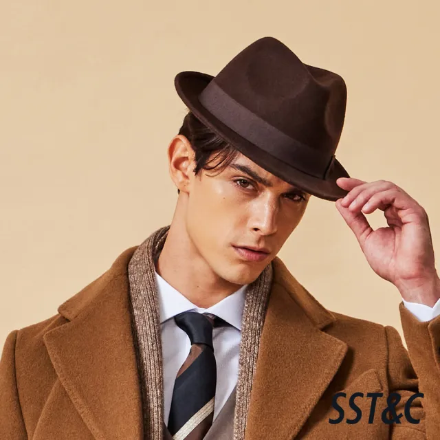 【SST&C】男女同款 咖色經典全羊毛紳士帽-825213431012(換季55折)