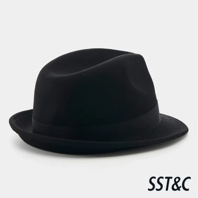 【SST&C】男女同款 黑色經典全羊毛紳士帽-825213431011(換季55折)
