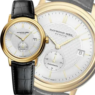 【瑞士Raymond Weil蕾蒙威】Maestro經典大師系列 PVD金色小秒針自動上鍊皮帶男款39.5㎜ R01(2838-PC-65001)