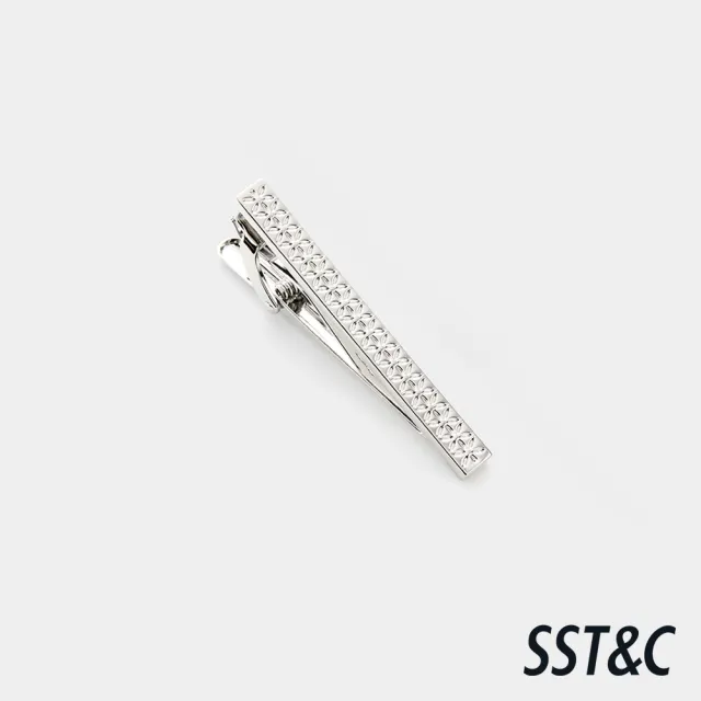 【SST&C】男女同款 雕刻線條銀色領帶夾-825213291021(換季55折)