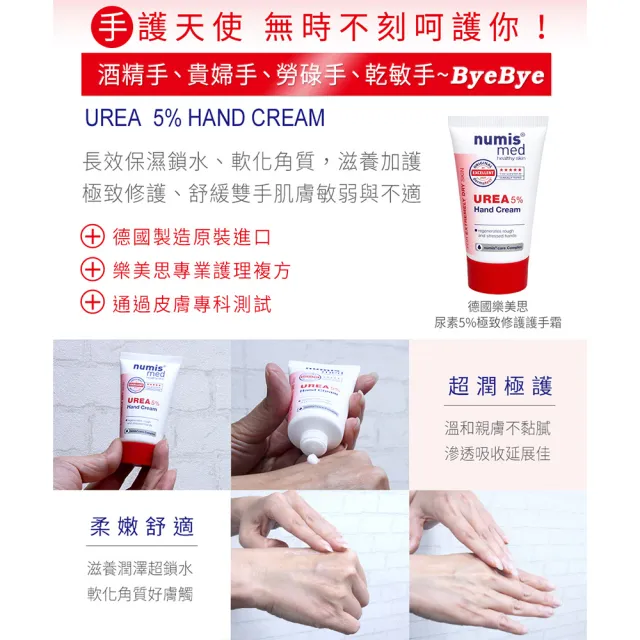 即期品【Numis med 樂美思】尿素5%極致修護乾燥護手霜20mlx6入(總代理公司貨)