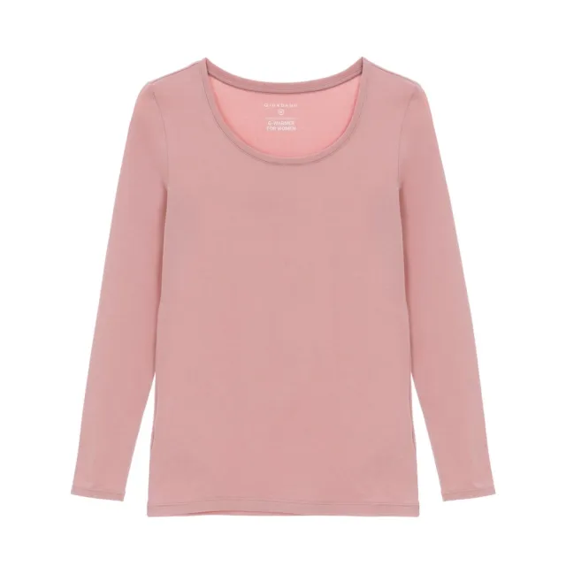 【GIORDANO 佐丹奴】女裝圓領極暖衣 G-WARMER系列(65 啞粉紅)