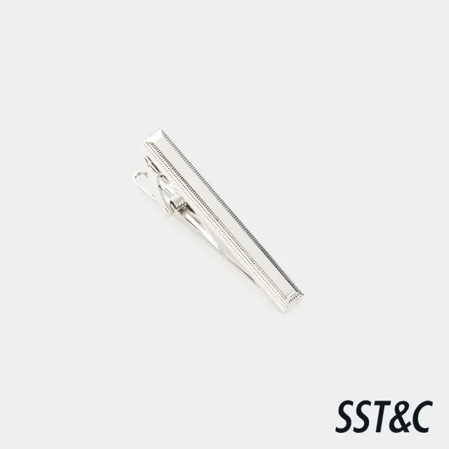 【SST&C】男女同款 銀色光面極簡領帶夾-825213291091(換季55折)
