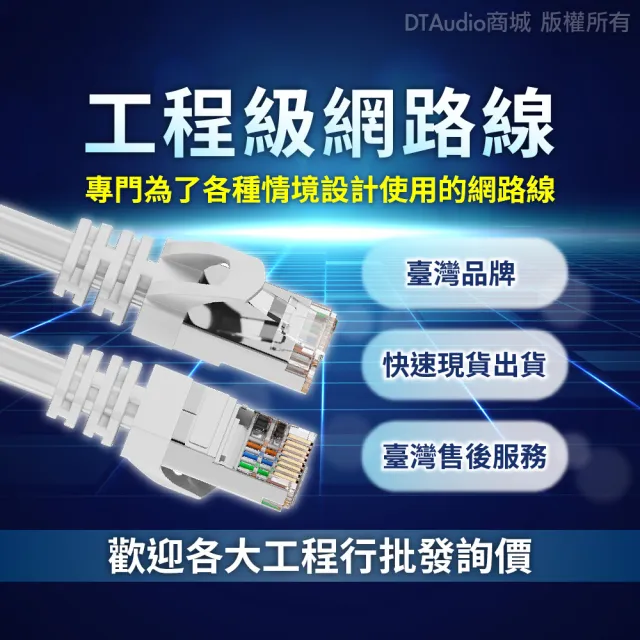 【DTAudio】Cat.6網路線 10m(金屬接頭 RJ45 網路線 ADSL 路由器網路 乙太網路線)