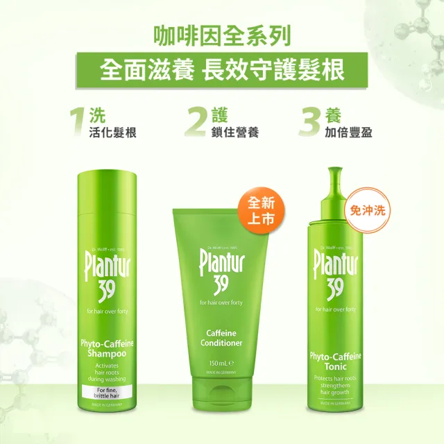 【Plantur39官方直營】植物與咖啡因洗髮露 500ml(細軟髮專用 三入組)