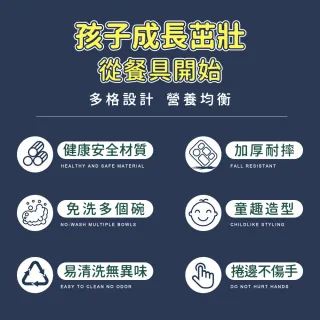 【Finger Pop 指選好物】304不鏽鋼兒童造型餐盤(加厚304不鏽鋼安全材質 安心耐用好清洗)