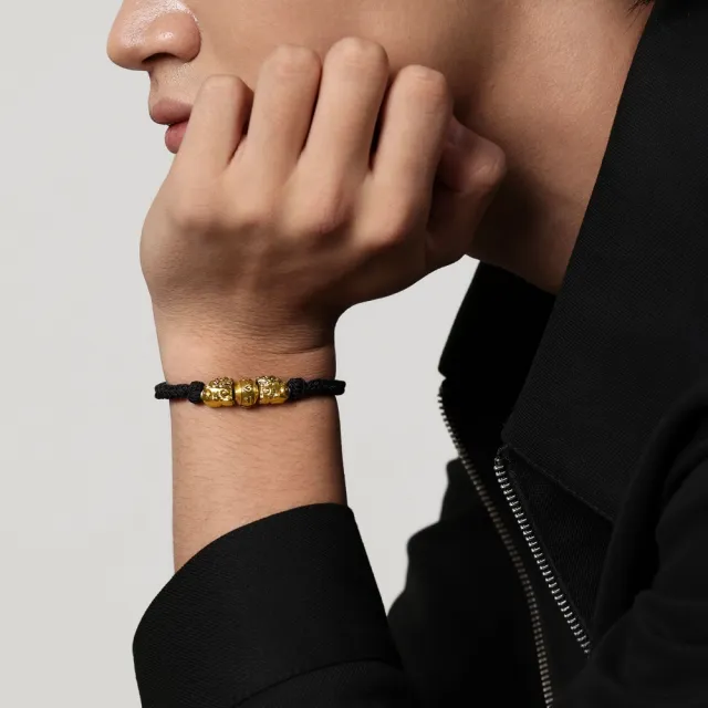 【點睛品】貔貅大明咒 黃金手繩