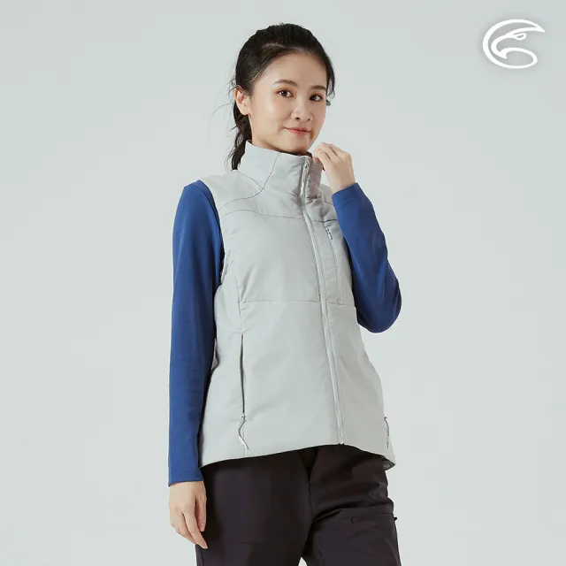 【ADISI】女SMAWARM海洋溫控撥水背心 AV2521072 礦物灰(防潑水 蚵技棉 抗風 保暖背心)