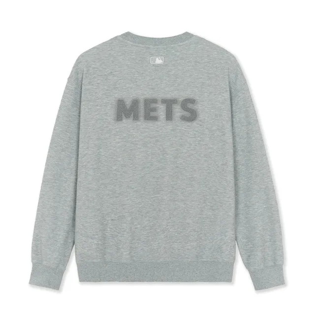 【MLB】背背後大Logo長袖大學T 紐約大都會隊(3AMTB0456-09MGS)