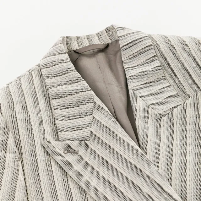 【Acne Studios】米白/藍條紋 休閒 西裝外套(40)