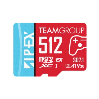 【Team 十銓】APEX SD7.1 MicroSD Express 超高速記憶卡 512GB(終身保固 SWITCH2專用)