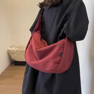 【MoodRiver】日式簡約 大款 斜背包 文青感 帆布包 側背包 單肩包 側肩包 帆布袋 書包 女包 大 