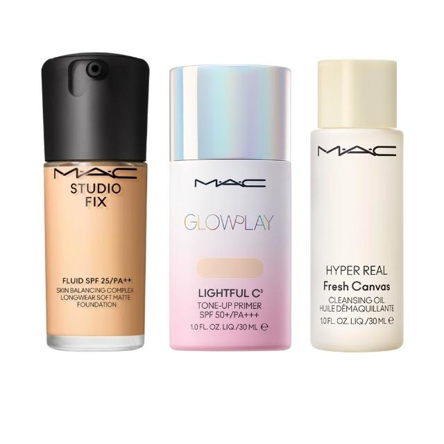 【M.A.C】完美奶霜詐片粉底持妝組(超漾光高防曬妝前乳SPF50+/PA+++&超持妝濾鏡粉底液30ml/防曬/雙11限定)