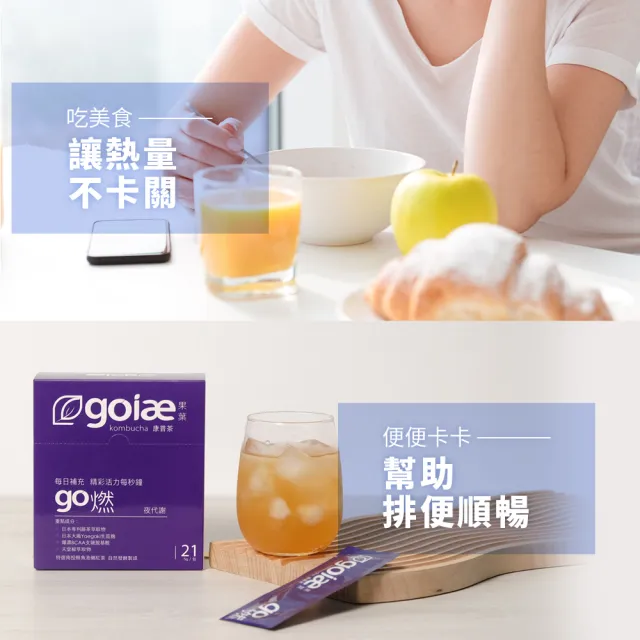 【goiae 果葉】康普茶沖泡粉包x5盒(21包/盒;百香果風味)