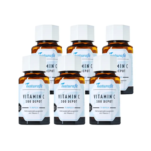 【Natural Fit 活粒適】維生素C 緩釋型 六入組 70粒/入(緩釋型維他命C 抗氧化膠原蛋白促進補鐵吸收)