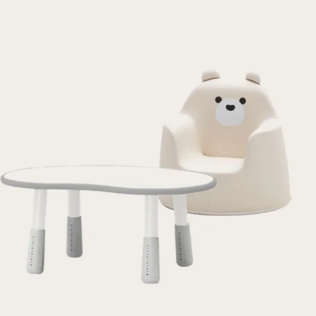 【iloom 怡倫家居】成長桌椅組 800型豌豆桌+ACO小沙發(兒童桌 成長桌 兒童沙發 桌子 小沙發 兒童椅 椅子)