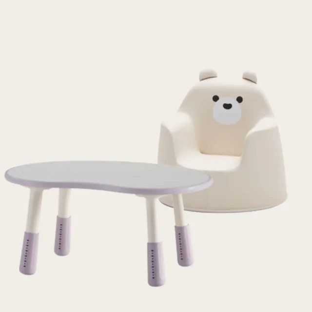 【iloom 怡倫家居】成長桌椅組 800型豌豆桌+ACO小沙發(兒童桌 成長桌 兒童沙發 桌子 小沙發 兒童椅 椅子)