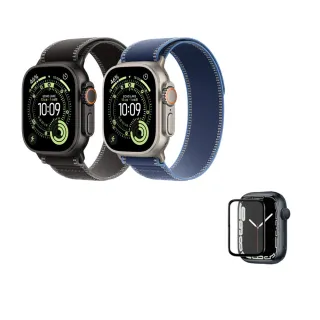 鋼化保貼組【Apple】Apple Watch Ultra 3 GPS+行動網路 49mm(鈦金屬錶殼搭配越野錶環)