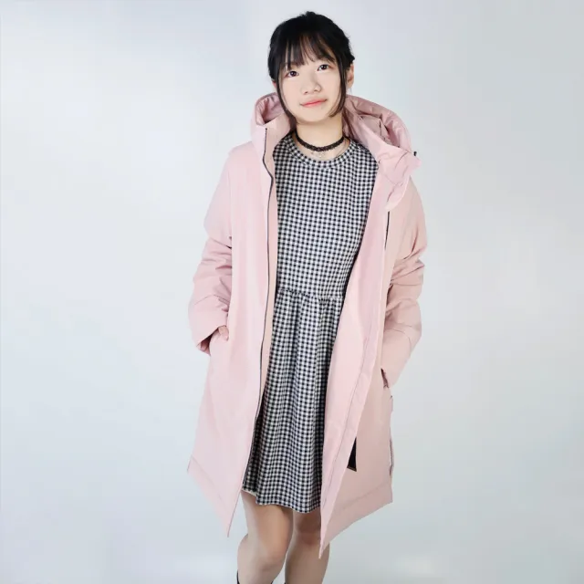 【GFoneone】女阻菌防水韓系防寒大衣-夜藍(女外套 阻菌/防水/透濕/防潑水/汙水/保暖)