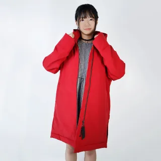 【GFoneone】阻菌防水韓系防寒大衣-紅(女外套 阻菌/防水/透濕/防潑水/汙水/保暖)