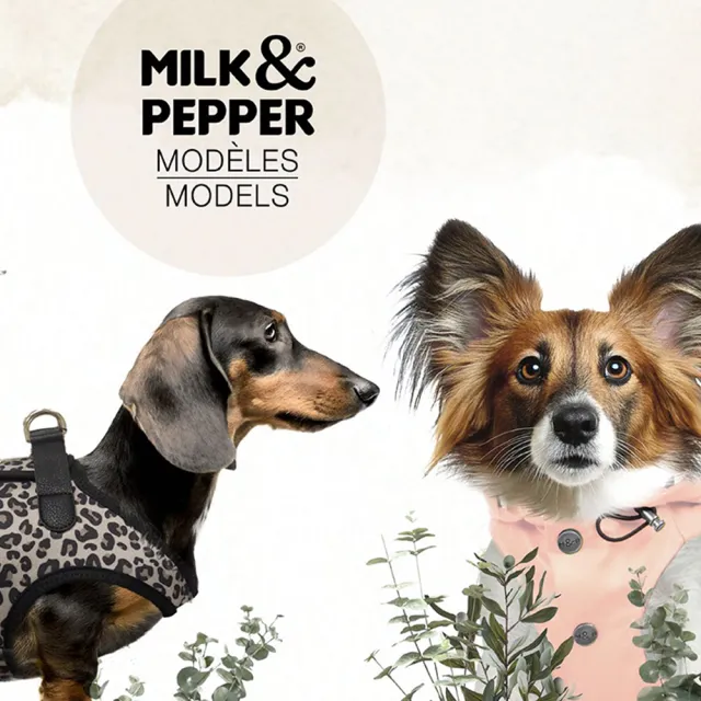 【瑪頌·波美特】Milk & Pepper 溫暖刷毛胸背衣-荷米娜.玫瑰粉 狗狗衣服 26-47(Maison Pomette)