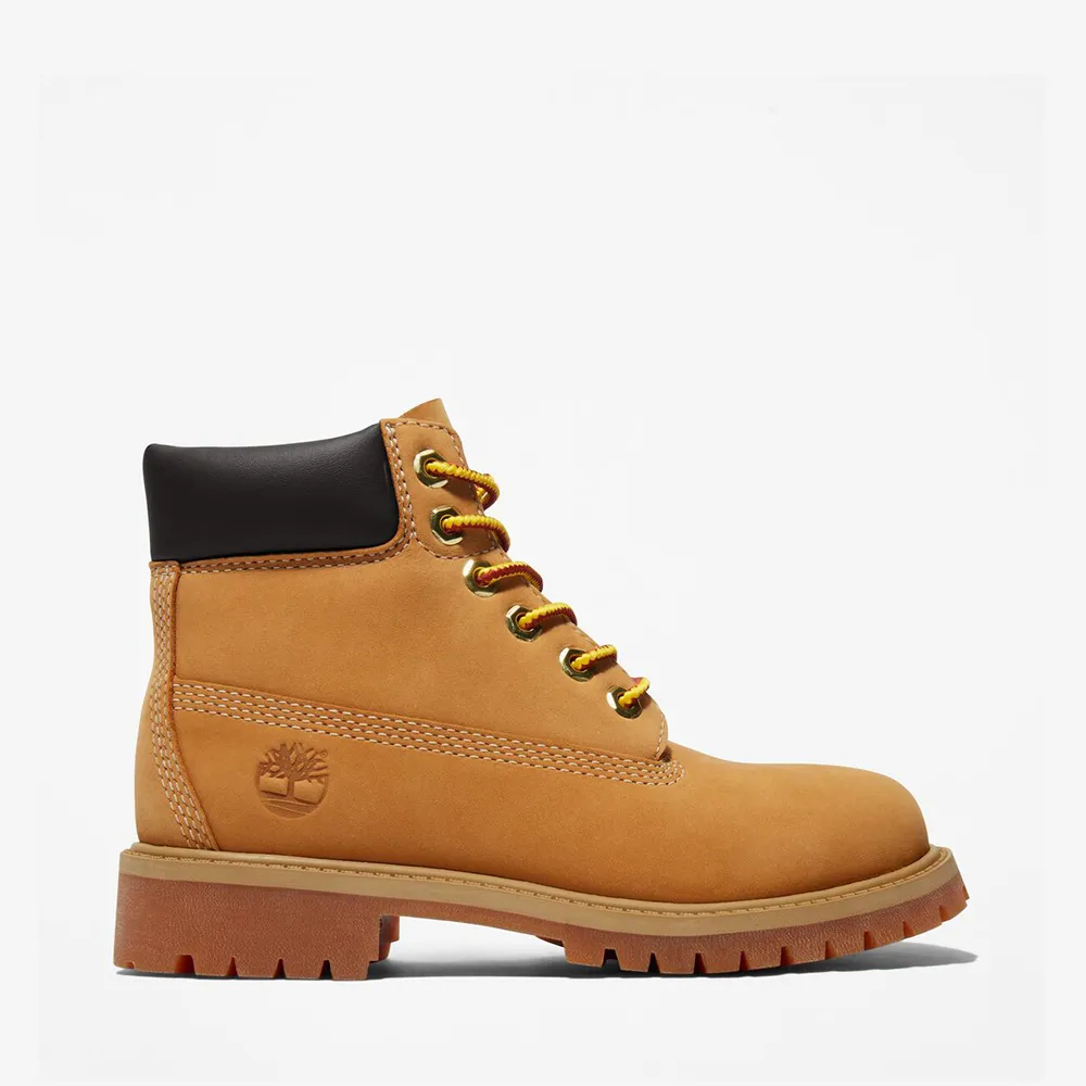 Timberland 官方旗艦】童款小麥色Timberland☆ Premium經典防水6吋黃靴