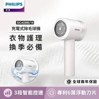 【Philips 飛利浦】充電智能三段式除毛球機 GCA2200/10(衣美機)
