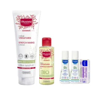 【Mustela 慕之恬廊】mo獨家★慕之孕 孕期油霜組(孕膚霜限量加大版250ml+孕膚油105ml)