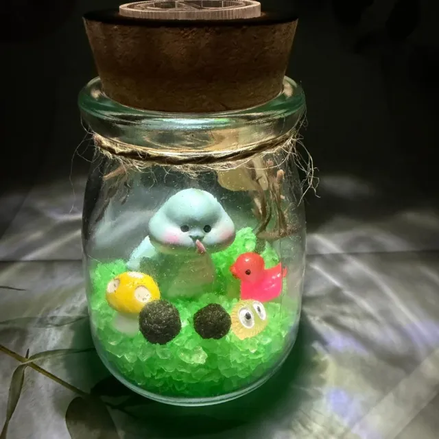 【A-ONE 匯旺】十二生肖 龍 綠球藻花園瓶 含2顆綠藻 白光LED 150ml布丁杯 DIY微景觀水草盆栽植物組