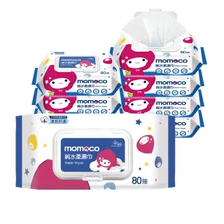 【朵舒】momoco加蓋純水柔濕巾(80抽24包/箱)