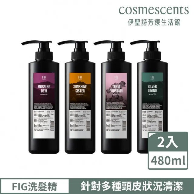 【伊聖詩】FIG 修護洗髮精480mlx2入(多款任選/晨曦朝露/陽光普照/雨過天晴/生命之水)