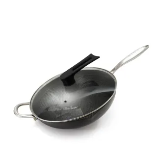 【COTD】316不鏽鋼 34公分3D立體蜂巢不鏽鋼鍋-IH爐可用(炒菜鍋/煎鍋/炒鍋/台灣出貨)