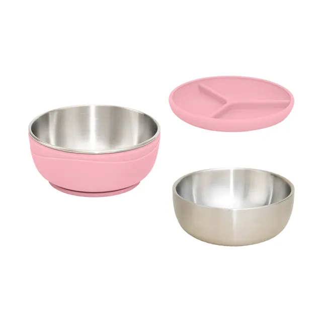 【CYD TERRA 官方直營】PICABOO雙寶碗（雙碗組合/不銹鋼餐碗/防燙隔熱）(極簡收納 學生餐碗)