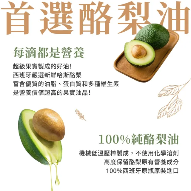 【GoodSome 好東西】西班牙原裝進口酪梨油250ml(物理低溫壓榨-適合各種料理方式)