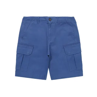 【Superdry】韓版 男款 工裝褲 休閒短褲 Label Cargo Cotton(深藍)