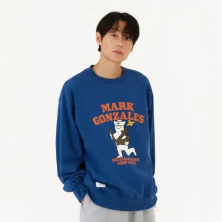 【Mark Gonzales官方旗艦】男女同款 海軍SHMOO 大學T - 藍色