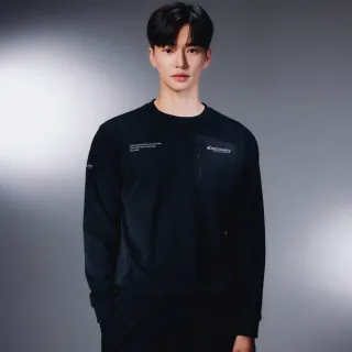 【Discovery Expedition】針織感大學T 休閒上衣 休閒大學T 圓領上衣(DXMT75056-BKS)