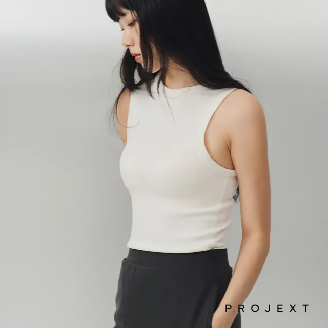 【PROJEXT】柔膚感挖洞削肩背心 莫代爾/親膚柔軟/吸濕透氣(Tenderism Tank Top)