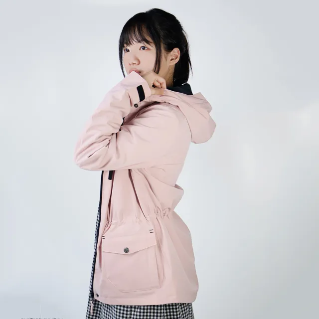 【GFoneone】秋冬女阻菌防水透濕外套-粉紫(高防水係數/透氣/輕量/保暖/多功能)