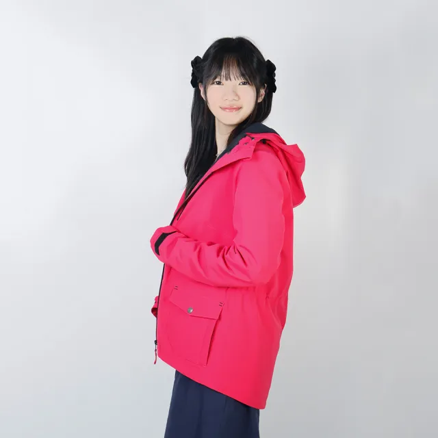 【GFoneone】秋冬女阻菌防水透濕外套-桃紅(高防水係數/透氣/輕量/保暖/多功能)